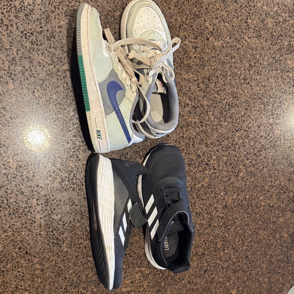 Nike and Kids Black and White Sneakers